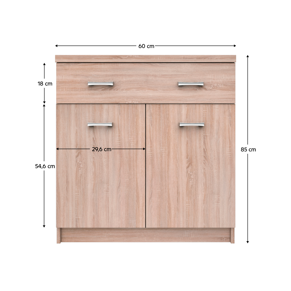Obrázok Komoda 2D1S/60, dub sonoma, TOPTY TYP 42