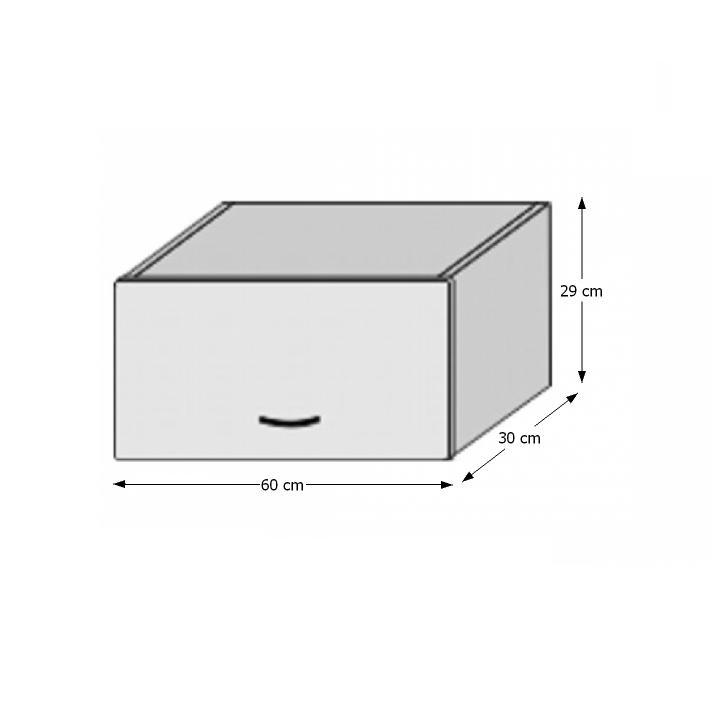 Obrázok Kuchynská skrinka, horná policová, orech, LENKA OG-60