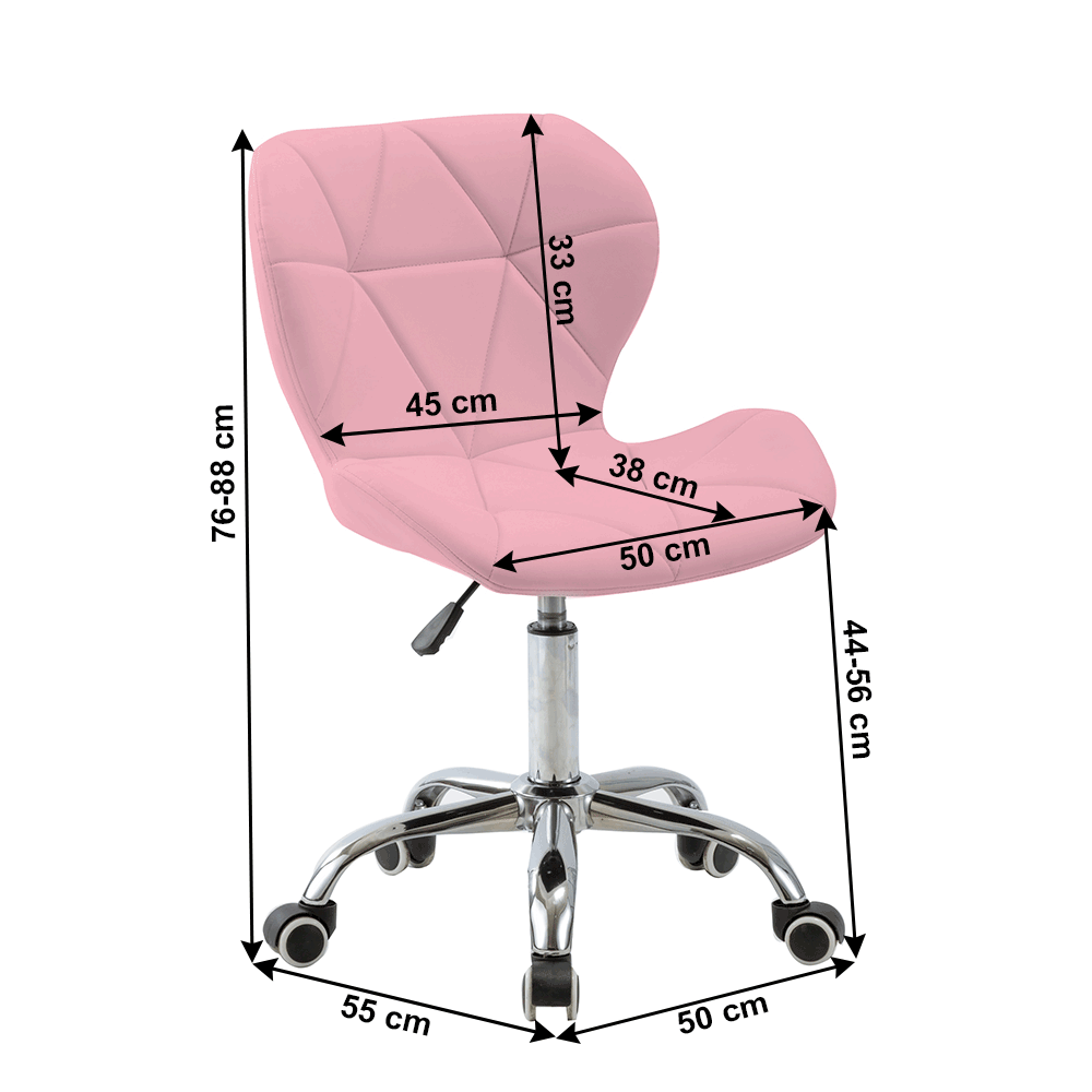 Obrázok Kancelárske kreslo, ružová/chróm, ARGUS