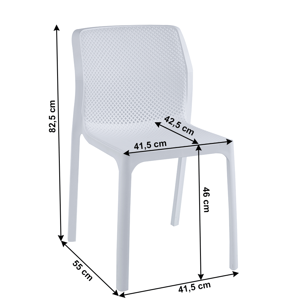 Obrázok Stohovateľná stolička, biela/plast, LARKA